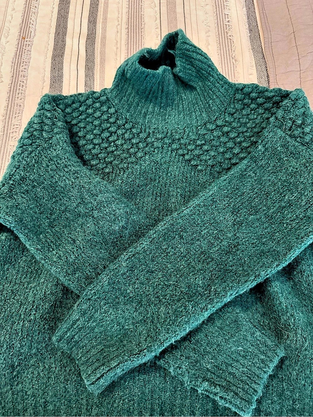 Free People Big City Turtleneck Green Sweater